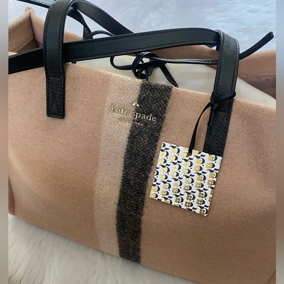 🎉HOST PIC🥳KATE SPADE Brown Wool Washington Purse - Picture 2 of 6